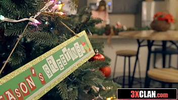 Horny Guy Tricks Stepsis and Stepmom Into Taboo 3some On X-Mas