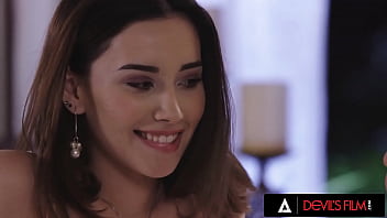 DEVILS FILM - Pretty Dirty Girl Alex De La Flor Initiates Aria Lee To Lesbian Sex For The First Time