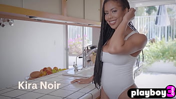 Big tits black MILF Kira Noir showing off perfect body while posing naked