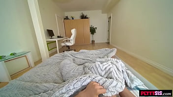 Sexy little stepsister seduces her stepbrother by sucking his cock and letting him penetrate her hard until she swallows his cum.