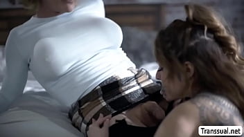 Busty Vanessa Vega gets pussy fucked by TS Stepmom