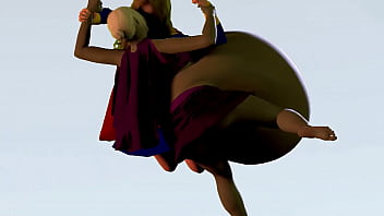 Superheroine Belly Inflation