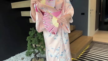 Fucked Blue-eyed Geisha in All Poses and Cum in her Mouth POV