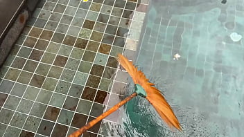 Lonely Housewife Couldn'_t Resist the Temptation of Being Fucked by Sports Swimming Pool Cleaner POV