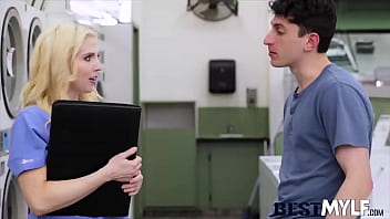 Horny stepmother trying a young cock fucks the client with her stepdaughter in a wild threesome.