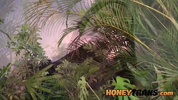 Skinny Trans Naty August Enjoys Masturbating Outdoors