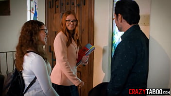 Hot student Leana Lovings finally fucks her crush but he is kinky and fucked her so hard