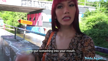 Public Agent Pretty face bubble butt and wet pussy public sex