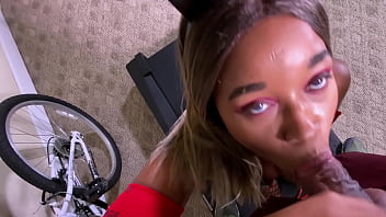 Halloween Nina Rivera sucks dick and then gets drilled on the treadmill as a sexy nurse