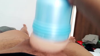Fleshlight session, double penetration with my dildo, frotting, jacking off my uncut cock, cumming, double orgasm. September 8, 2023.
