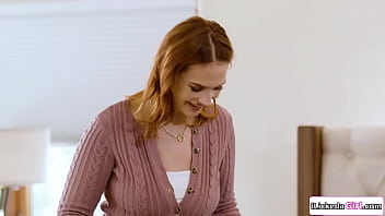 Lesbian teen stepdaughter fingering big tits redhead stepmom