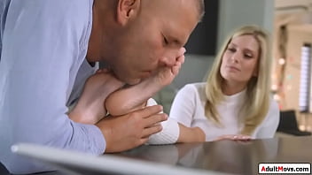 Stunning Candee Licious footjob and anal