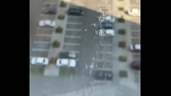 Publicly jerking off my muscular dick on the balcony! Did the neighbors notice me?