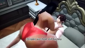 The x Sims 4 booty call x striper rides a hard dick