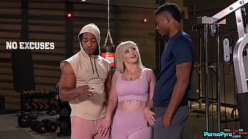 Blonde Milf Kay Carter Cuckolds Hubby With 2 Large Black Cocks At The Gym