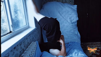 Twilight. Vampire Trans Playing At The Window For Attracting People With Her Beautiful Body Because