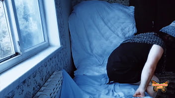 Twilight. Vampire Trans Playing At The Window For Attracting People With Her Beautiful Body Because