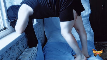 Twilight. Vampire Trans Playing At The Window For Attracting People With Her Beautiful Body Because