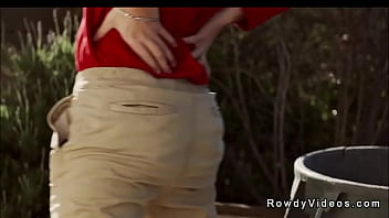 Muscle cowboy anal fucks spoiled twink at a ranch