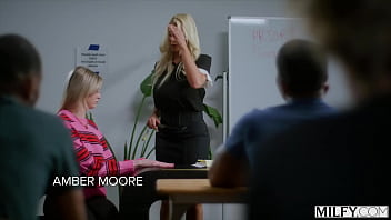 MILFY Teacher devours her student'_s BBC in hot threesome