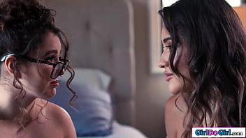 Loving gf licks cute petite babes pussy