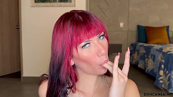 Babe in skirt and high heels