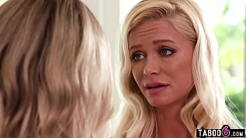 Blonde lesbian MILFs Serene Siren and Kayley Gunner restart relationship