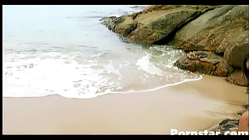 Sara Lemos Flaunts Yummy Pussy On A Beach