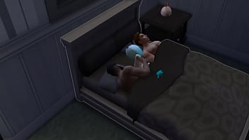 Тощую нифоманку насаживают на член рядом с ее спящим парнем