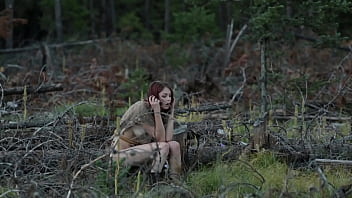 girl big tits in forest masturbate to help fix