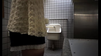 Japanese Crossdresser Ayumi Masturbation Public Toilet 009