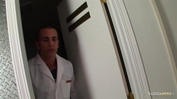 Doctor Dick has his hands full of this sweet brunettes tits and ass