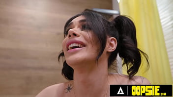 OOPSIE - Jade Venus Jerks Off Her Big Dick With Eva Maxim And Ariel Demure'_s Help! TRANS THREESOME!