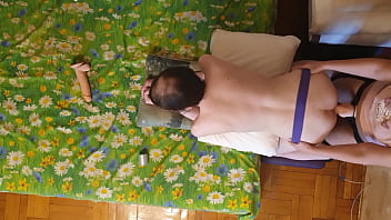 Anastasia Mistress pegging man in the ass