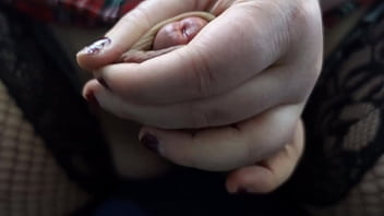 BBW Trans Birthday Girl Pinky Anal Play and Cumshot POV