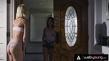 18yo Petites Besties Jane Wilde and Jessie Saint Savagely Ride Each Other'_s Pussy During The Night