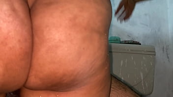 Young stepsister caught in bathroom when family members went out Desi porn sex