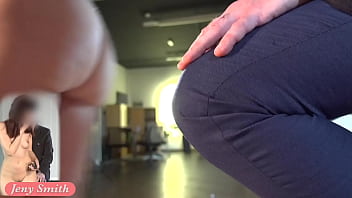 Hairdresser (part 4). Jeny Smith with seamless tights teasing a guy. He touched her pussy