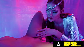 OOPSIE - Nerdy Teen Chanel Camryn Accepts MULTIPLE FACIALS From Two Horny Trans Girls!