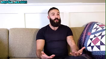 Hairy bear fucks MTF pussyboi after deepthroating BJ