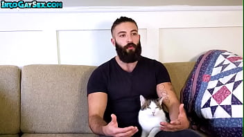 Hairy bear fucks MTF pussyboi after deepthroating BJ