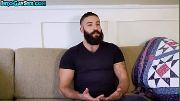 Hairy bear fucks MTF pussyboi after deepthroating BJ