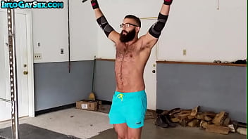 Hairy bear fucks MTF pussyboi after deepthroating BJ