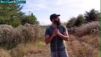 Hairy bear fucks MTF pussyboi after deepthroating BJ