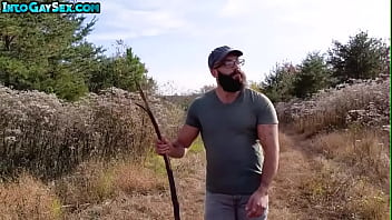 Hairy bear fucks MTF pussyboi after deepthroating BJ