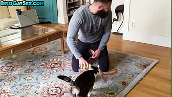 Hairy bear fucks MTF pussyboi after deepthroating BJ