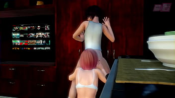 Futa dickgirl fucked a timid guy in the ass