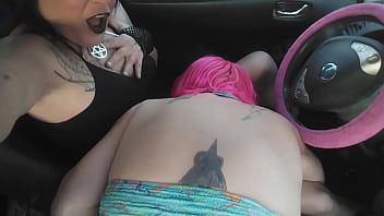 Public Trans-Lesbian Intense Blowjob