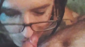 Lady boy rides fat dildo