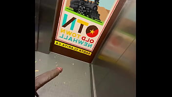 Bbc in Public Elevator opening the door  (Almost Caught)